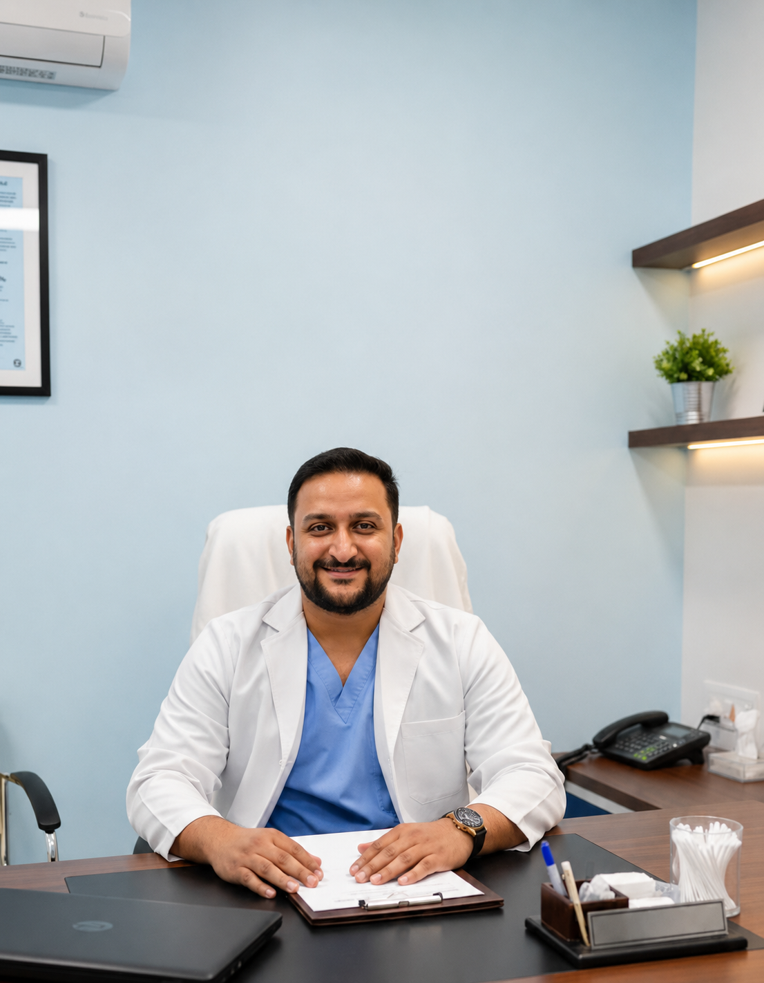 Dr. Rajarshi Bandyopadhyay in clinic - Oral Oncologist & Maxillofacial Surgeon